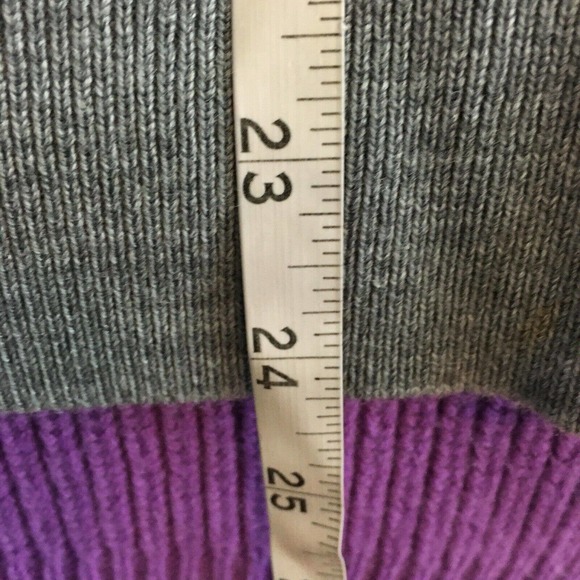 Banana Republic Sweater Womens Sz S Gray Merino Wool Knit Cold Shoulder Ribbed - Picture 7 of 7